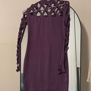 Royal Purple Mini Bodycon Dress